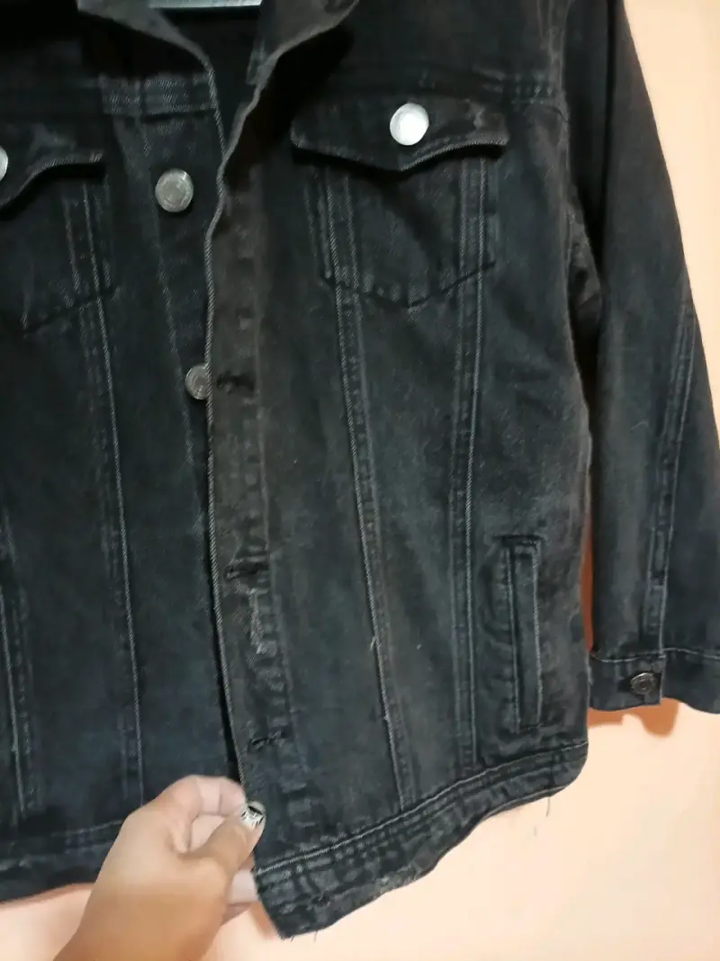 Chaqueta de mezclilla negra para niños Colloky - 2