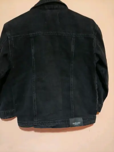 Chaqueta de mezclilla negra para niños Colloky - miniatura 4