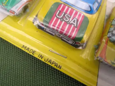 Set Autitos Lata Japan 1960 Juguete Antiguedad Sel - miniatura 4