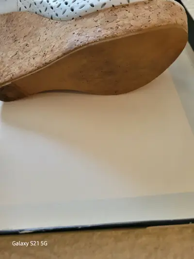 Sandalias plataforma blancas de corcho Gacel - miniatura 3