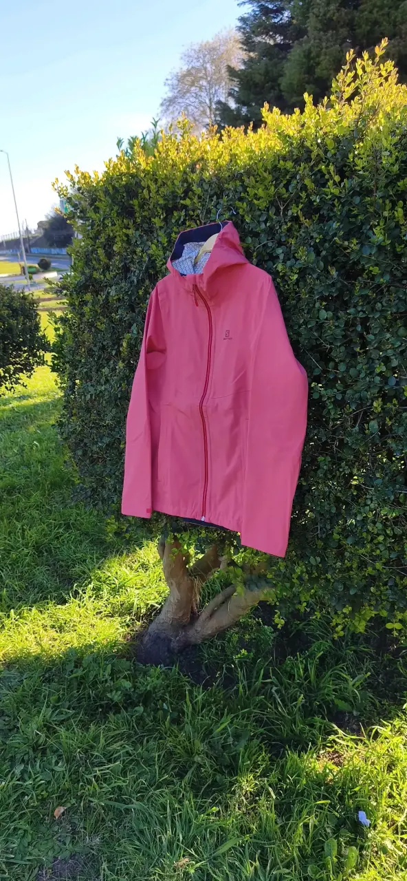 Chaqueta impermeable rosa Salomon talla S - 3
