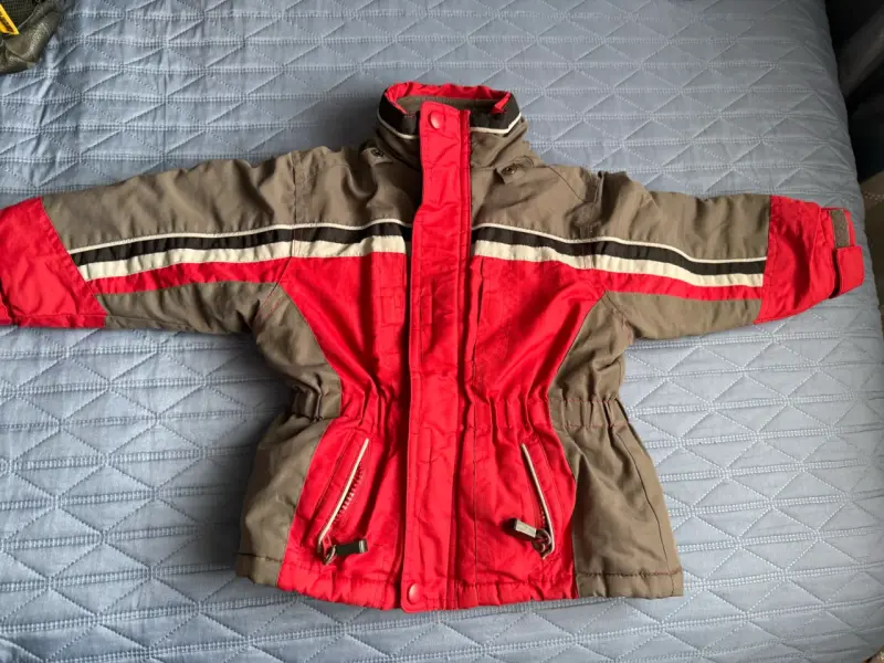 Chaqueta de invierno para niño Big Chill roja y gris - 2