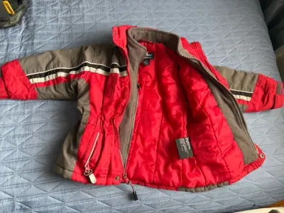 Chaqueta de invierno para niño Big Chill roja y gris - miniatura 4