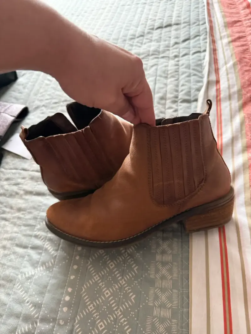 Botines de cuero marrón para mujer talla 37 - 1