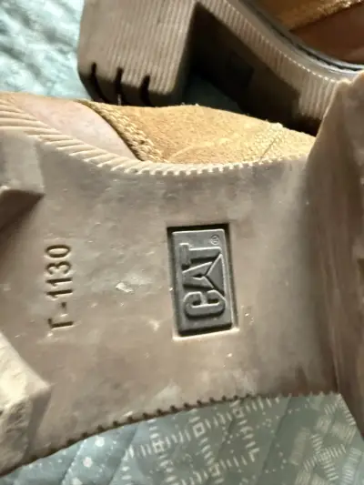 Botines de cuero marrón CAT con plataforma - miniatura 2