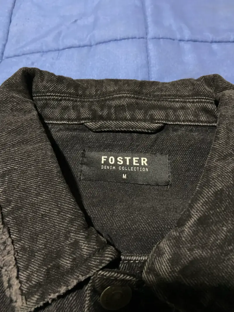Chaqueta de Mezclilla Negra Foster Talla M - 3
