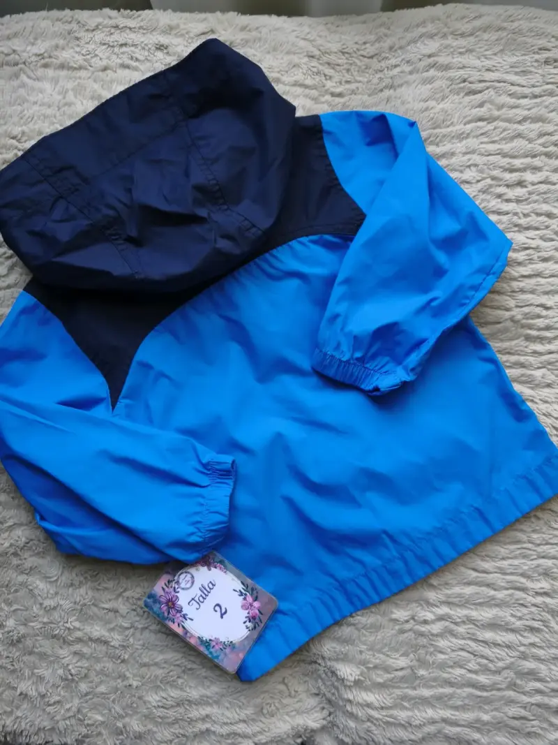 Chaqueta impermeable azul para niño Columbia talla 2 - 2
