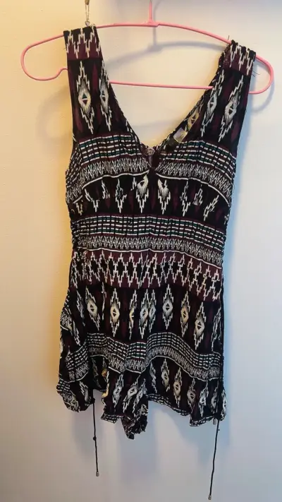 Vestido corto estampado étnico para mujer - miniatura 1