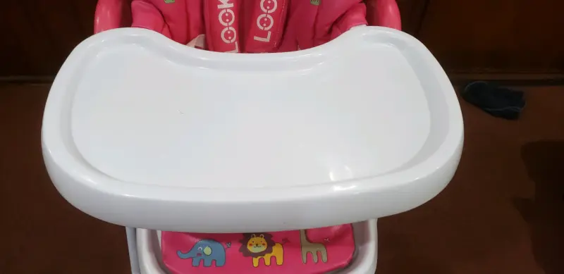 Silla de Comer Infantil Rosa con Animales - 5
