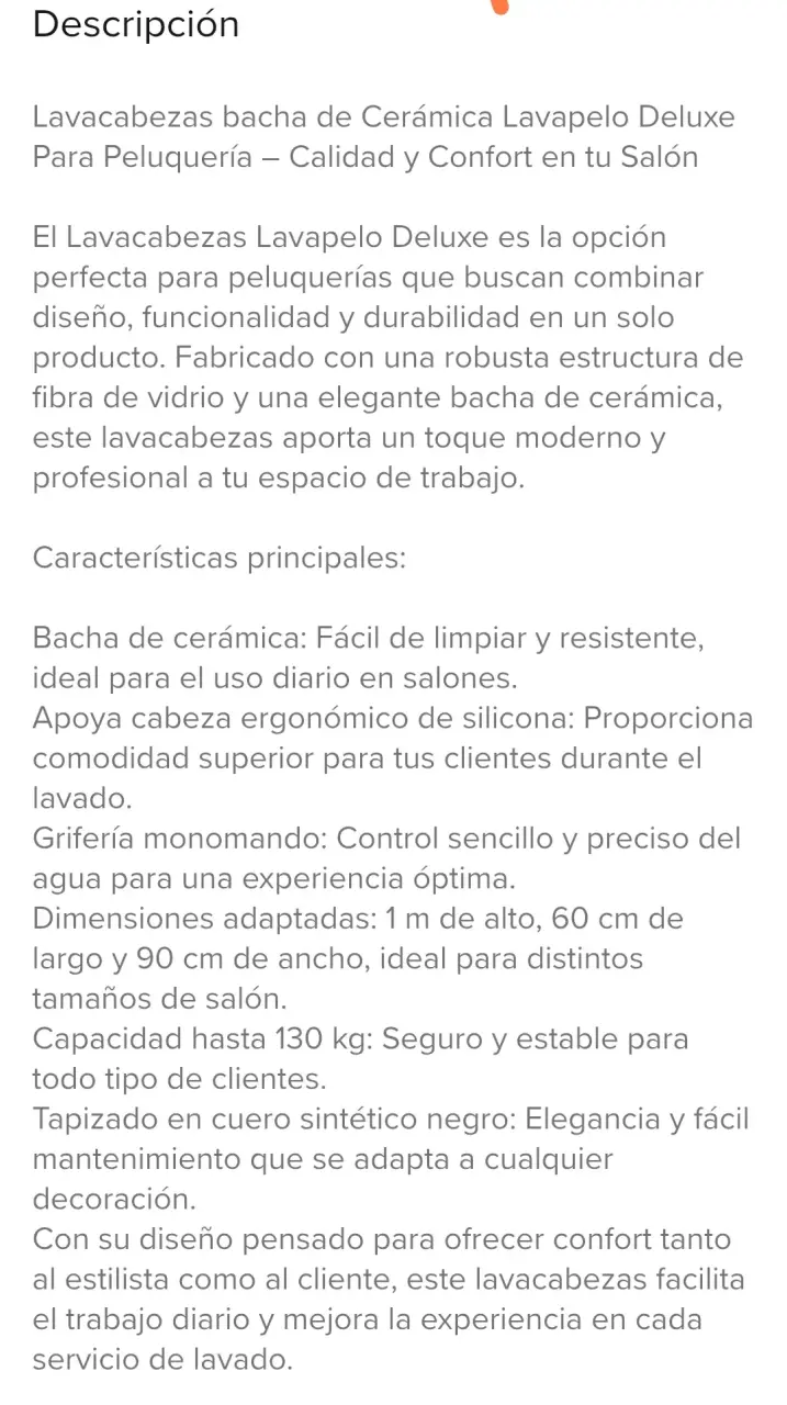 Sillón lavacabezas de peluquería con cerámica - 6