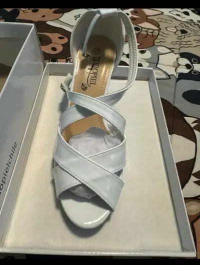 Sandalias de tacón blancas Todo piel - miniatura 2
