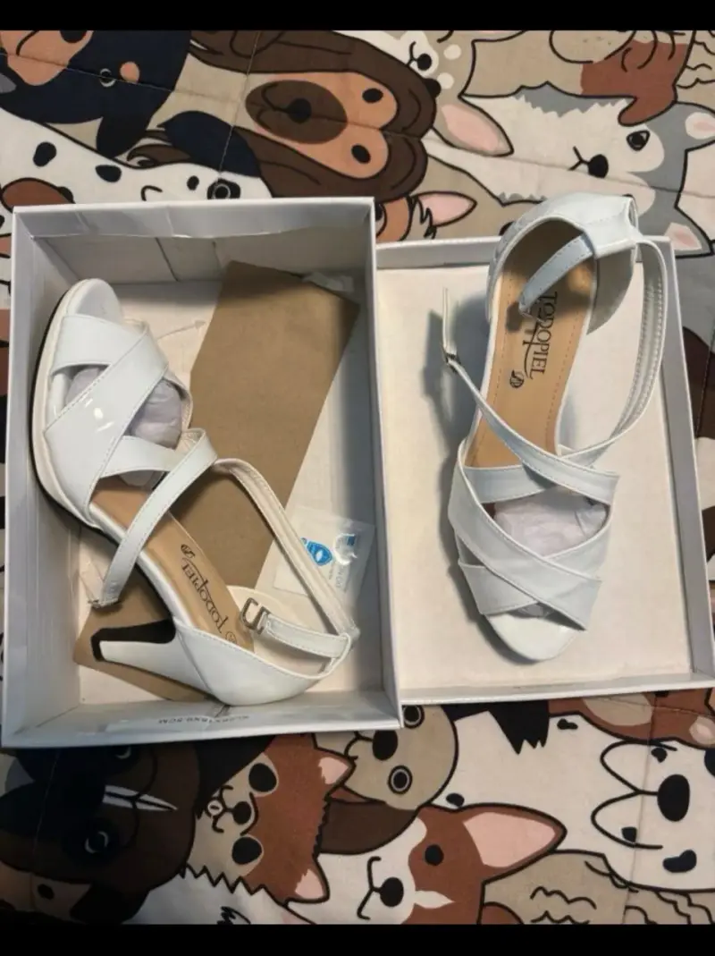 Sandalias de tacón blancas Todo piel - 3