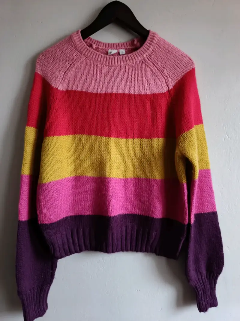 Suéter de rayas multicolor para mujer - 1