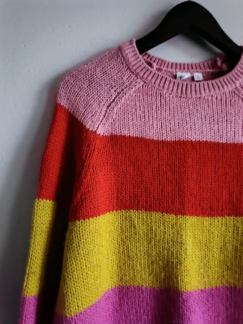 Suéter de rayas multicolor para mujer - 2