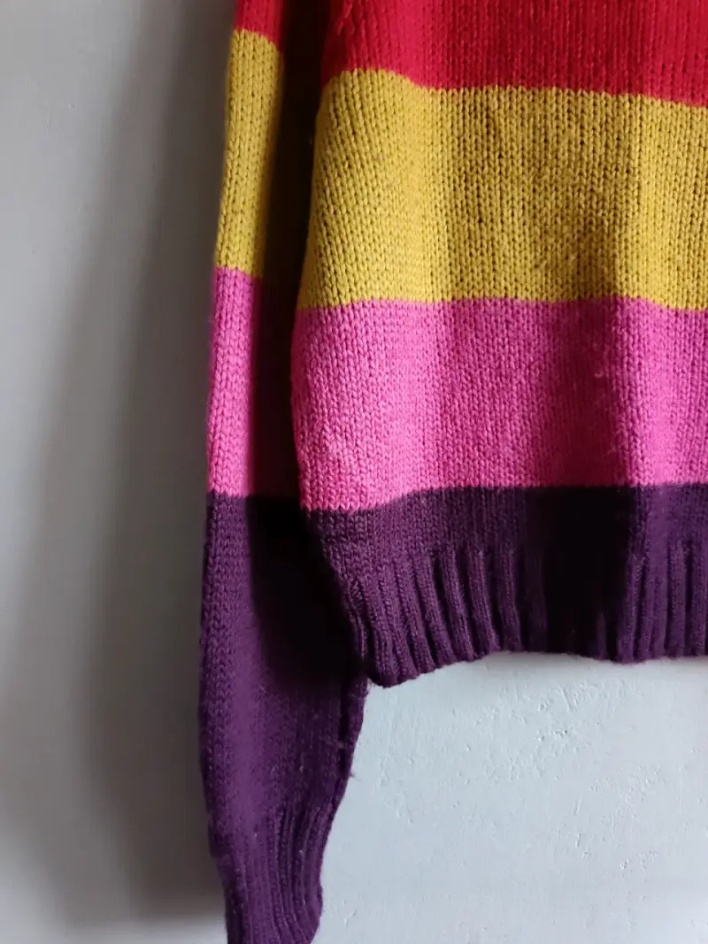 Suéter de rayas multicolor para mujer - 3