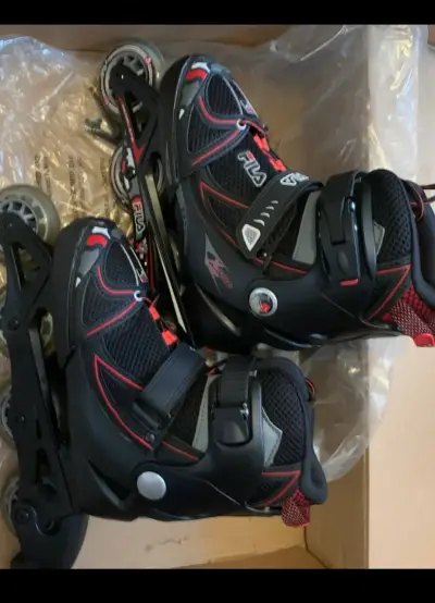 Patines en línea Fila X-One negros y rojos - miniatura 1