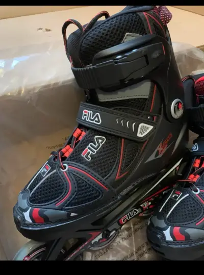 Patines en línea Fila X-One negros y rojos - miniatura 2