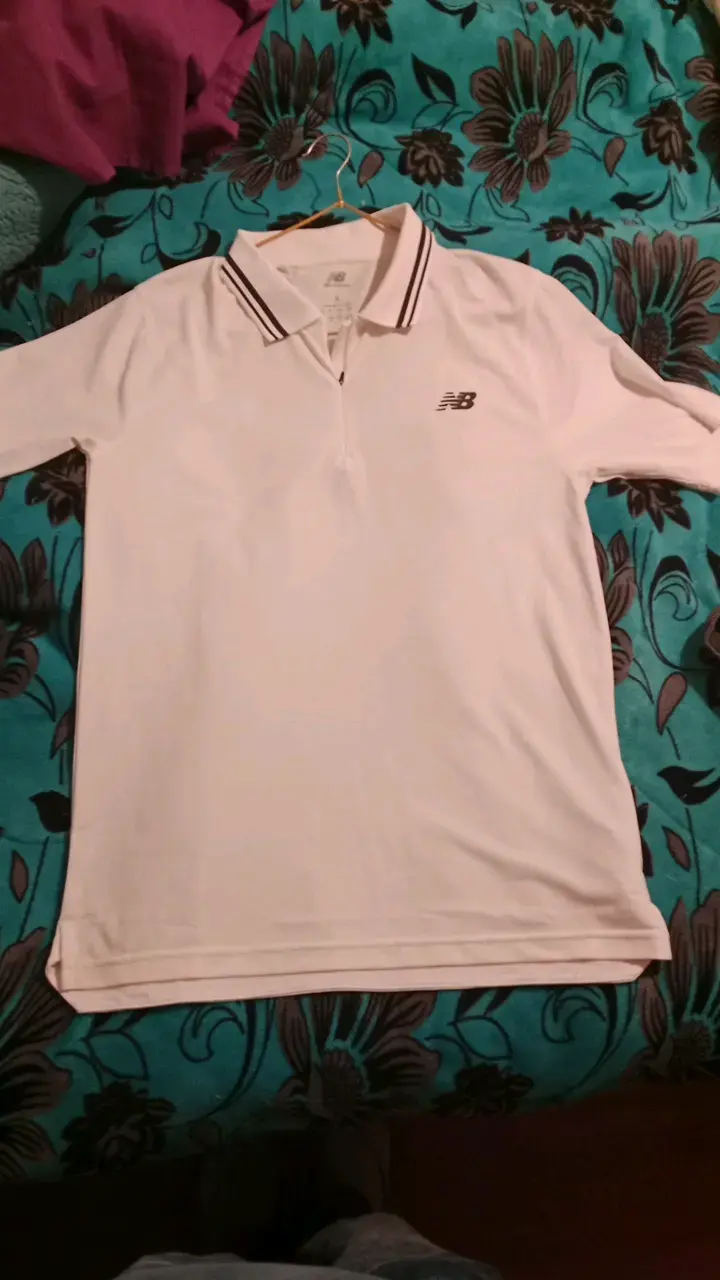 Polera Polo Blanca New Balance Talla S - 3
