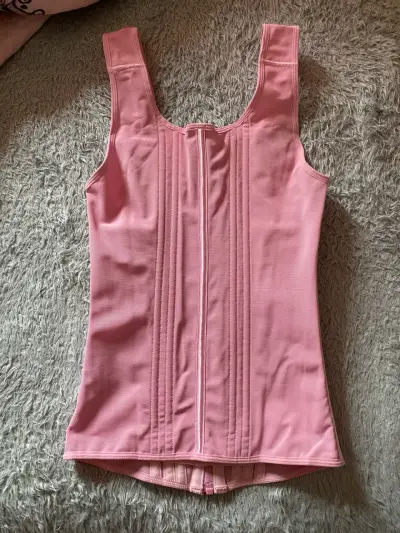 Corset moldeador rosa con cierre frontal - miniatura 2