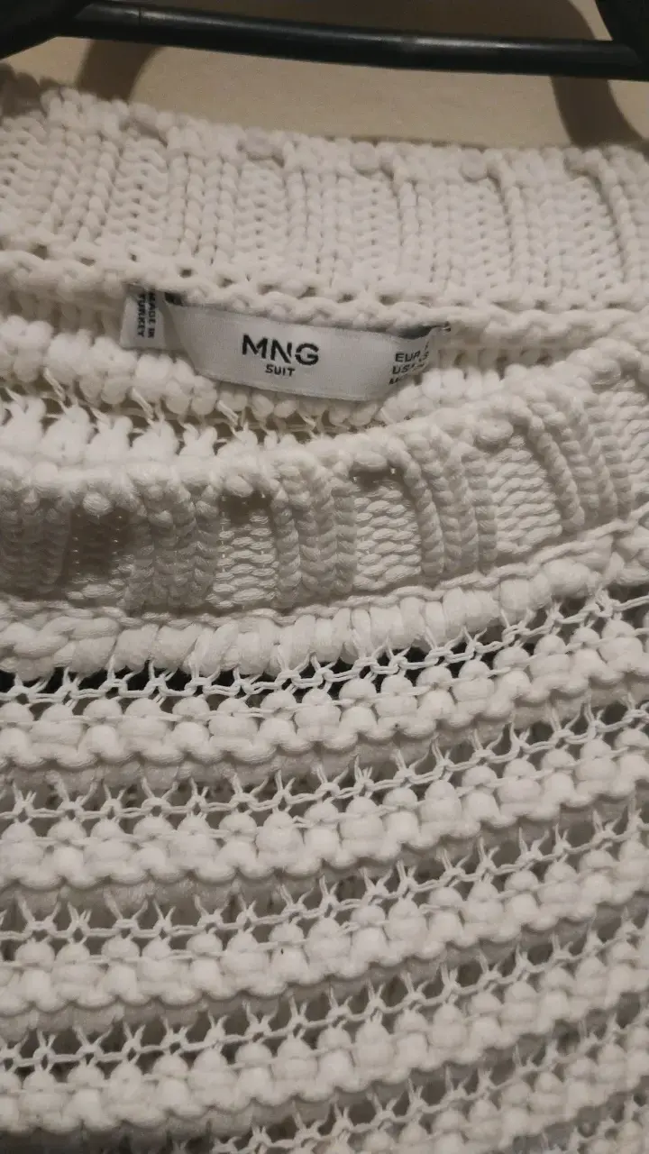Suéter blanco tejido MNG para mujer - 2