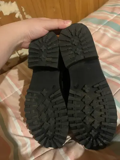 Botines de cuero negro con plataforma - miniatura 4