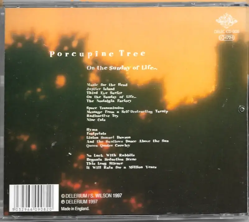 Porcupine Tree – On The Sunday Of Life... (CD) - 2