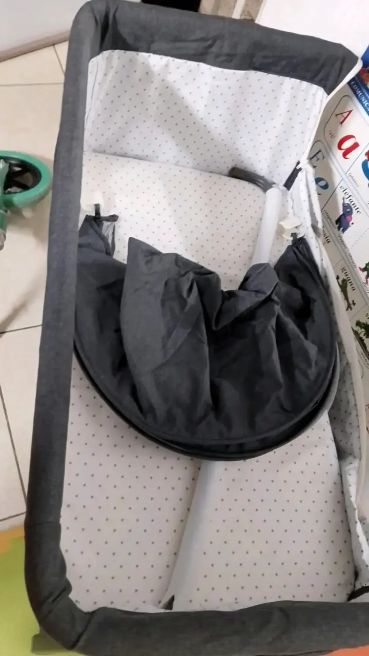 Cuna colecho Opaline gris con ruedas - 2