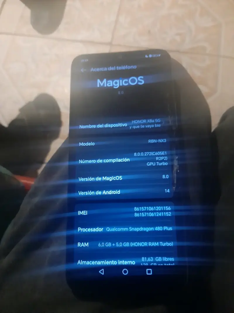 Smartphone Honor X8a 5G con Pantalla Dañada - 3