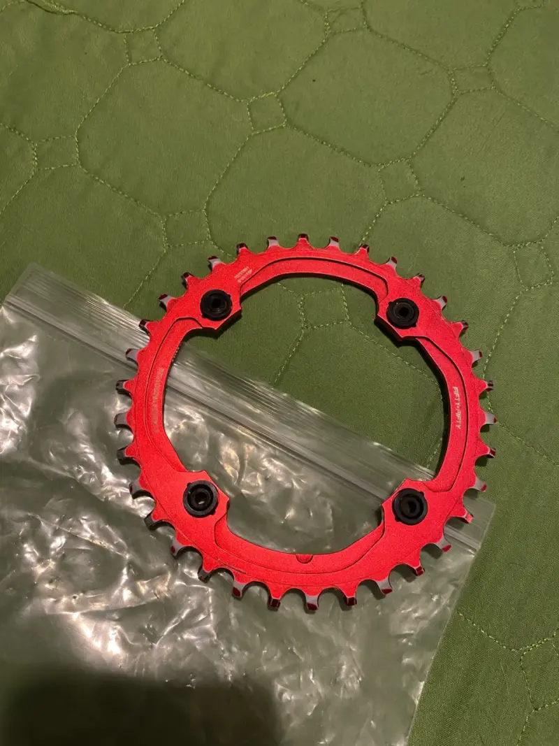 Plato de Bicicleta 34T Rojo fifty-fifty - 3