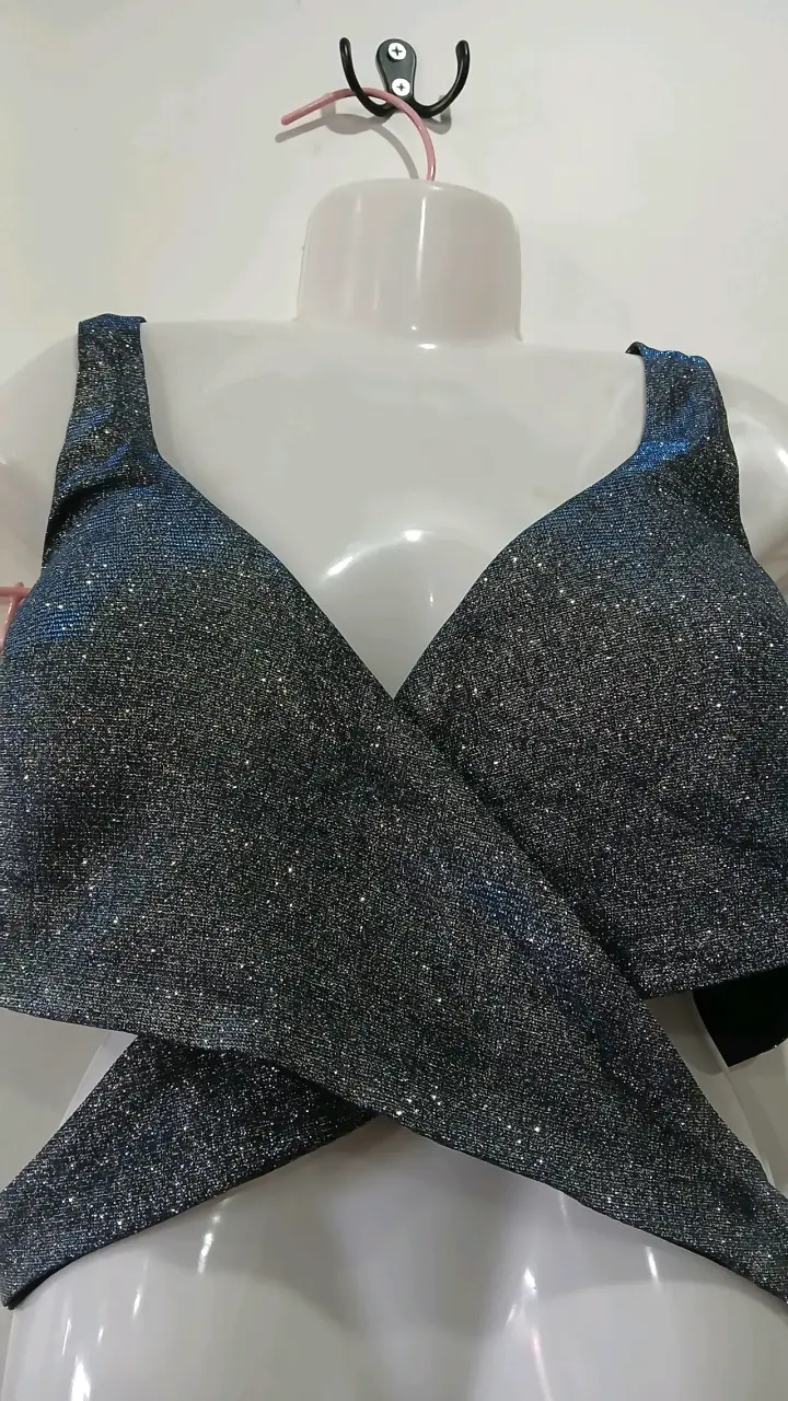 Conjunto de fiesta azul brillante para mujer - 2
