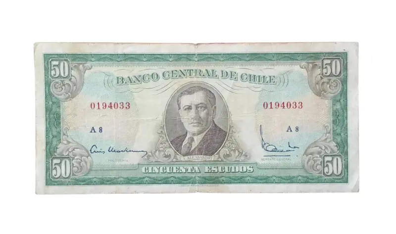 Billete Chile 50 Escudos Mackenna Ibáñez 1962 - 1