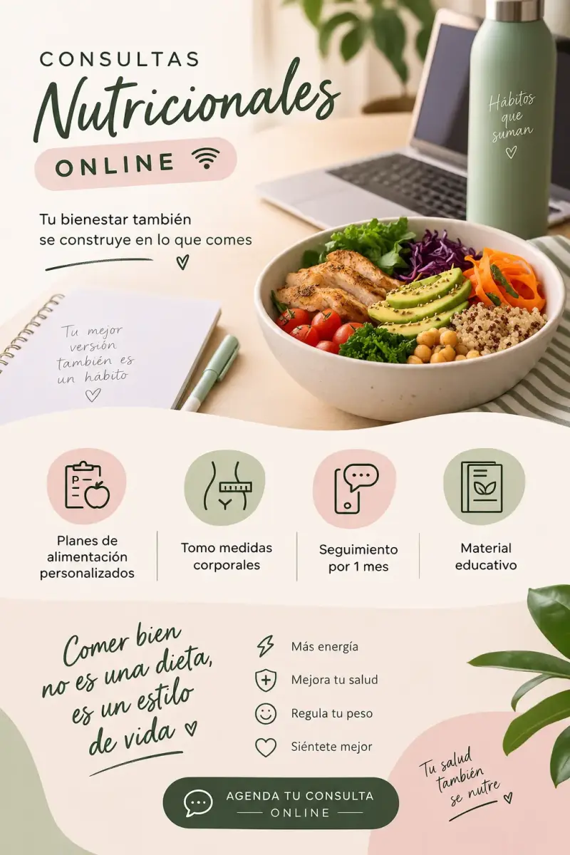 Consultas nutricionales online personalizadas