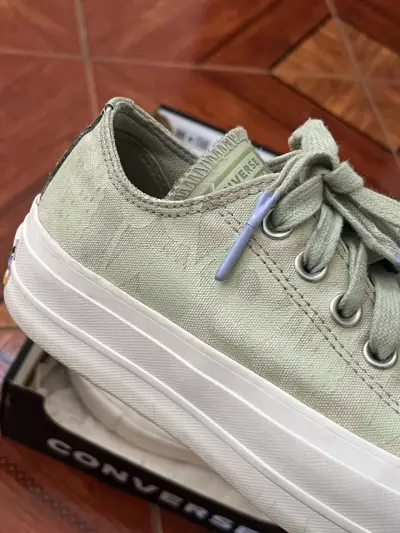 Zapatillas Converse verdes de lona para mujer - miniatura 4