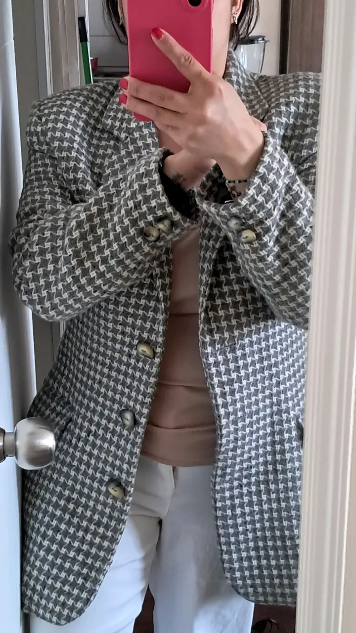 Blazer de mujer estampado pata de gallo - 2