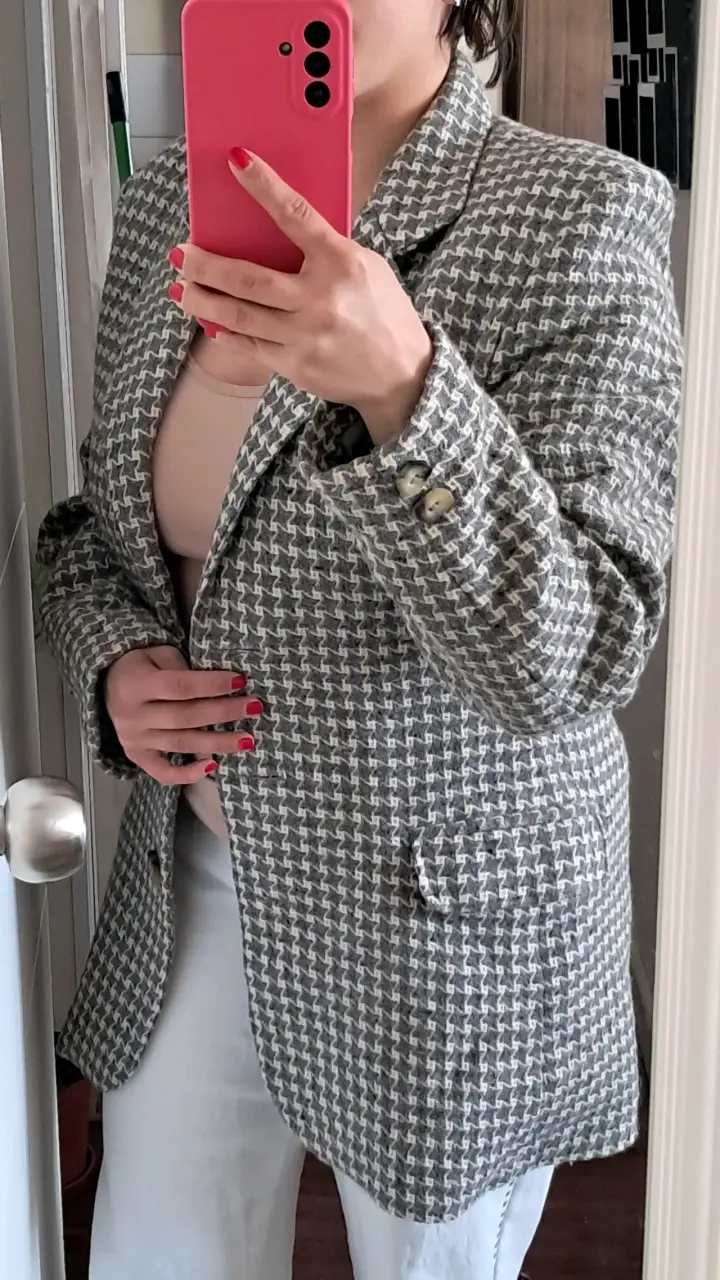 Blazer de mujer estampado pata de gallo - 4