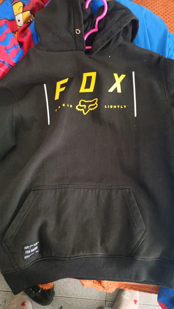 Polerón negro Fox Racing con capucha - 1