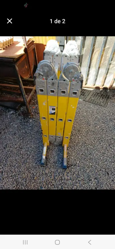 Escalera multipropósito modelo EMVF 12 amarilla - miniatura 1