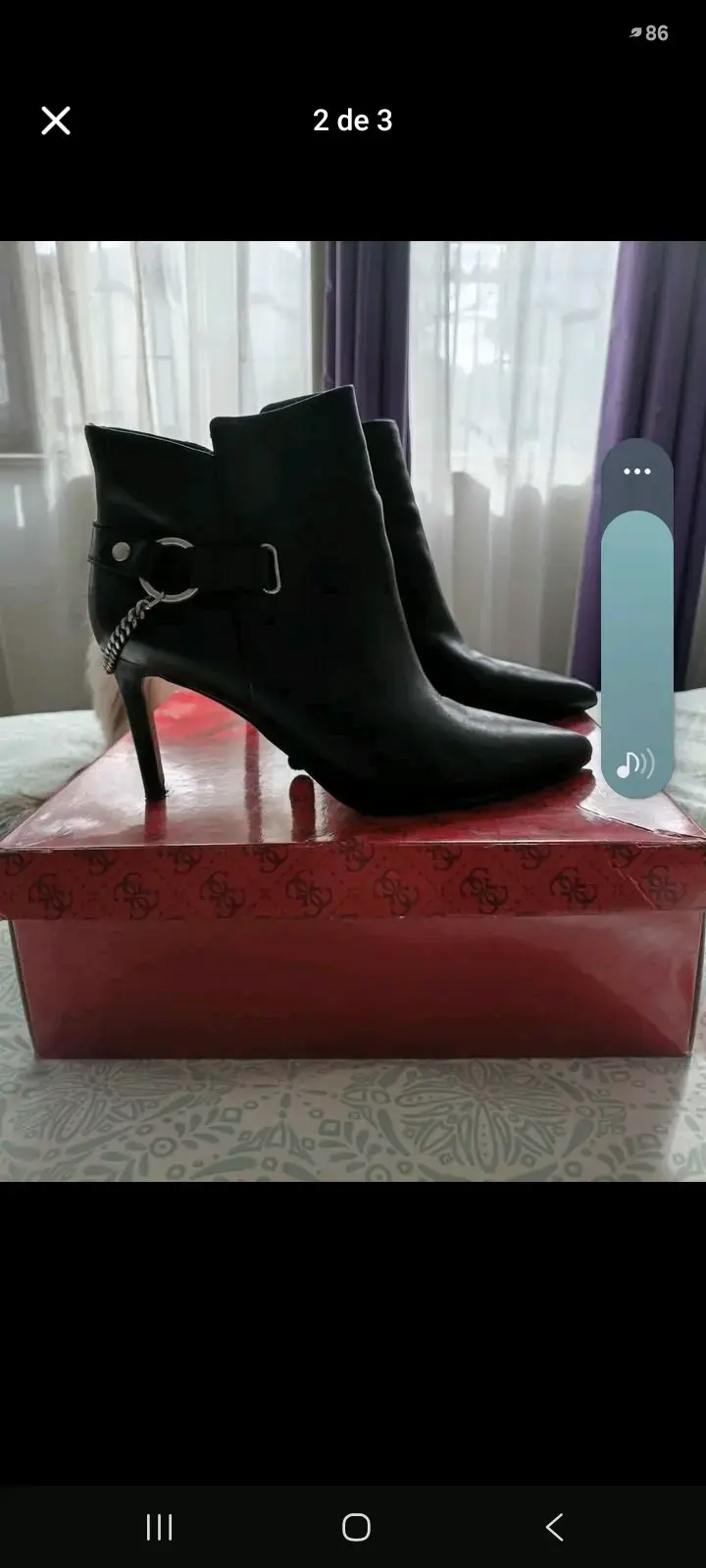 Botines de cuero negro Guess con tacón alto - 2