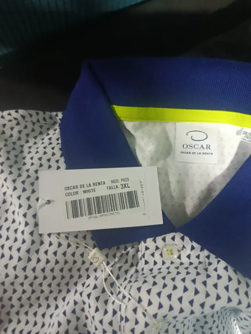 Polera Polo Oscar de la Renta Blanca Talla 3XL - 3
