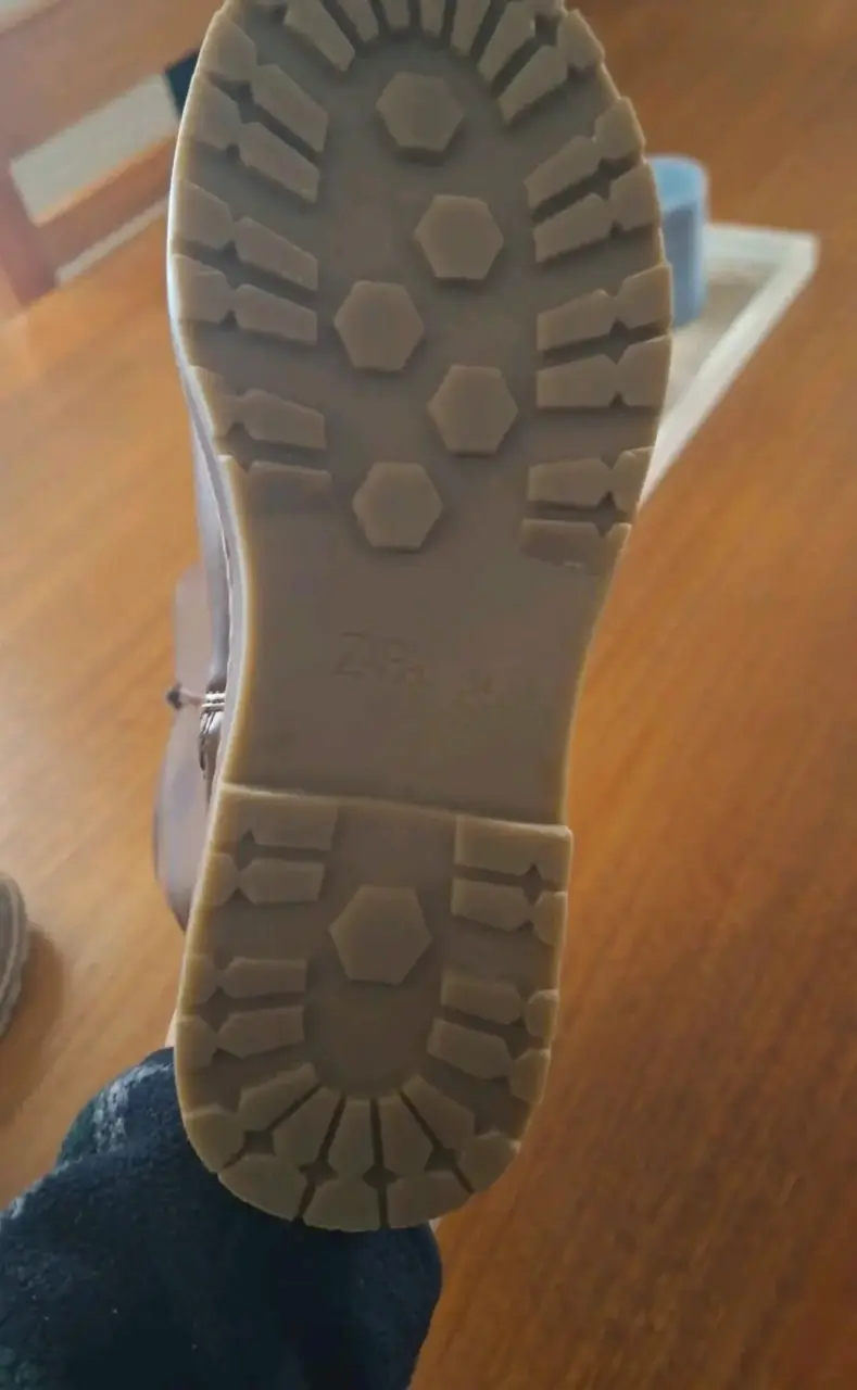 Botas de cuero marrón para niña - 1