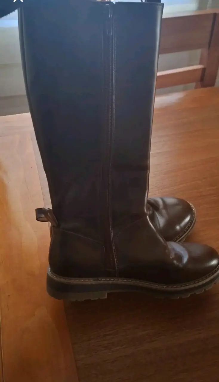 Botas de cuero marrón para niña - 2