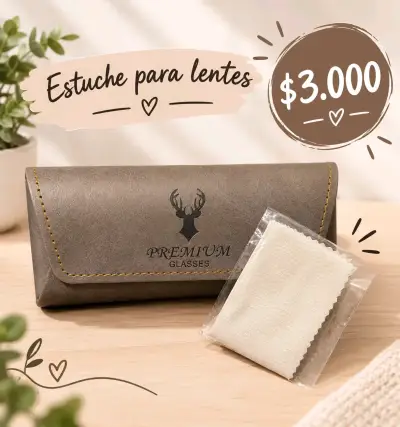 Estuche para lentes Premium Glasses con paño de limpieza - miniatura 1