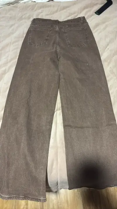 Pantalones de mezclilla marrones para mujer - miniatura 2