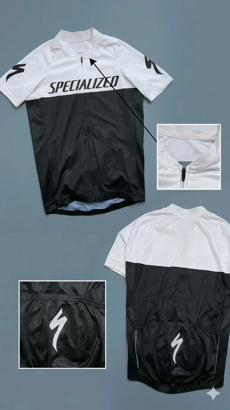 Jersey de ciclismo Specialized blanco y negro - 1