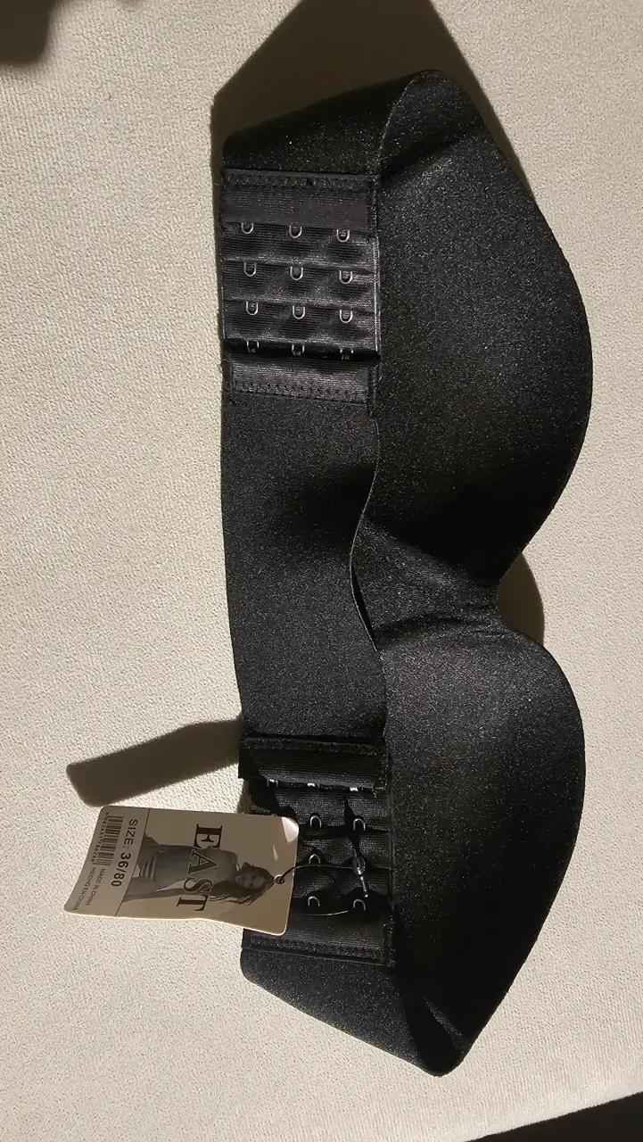 Sostén strapless negro talla 34B - 1