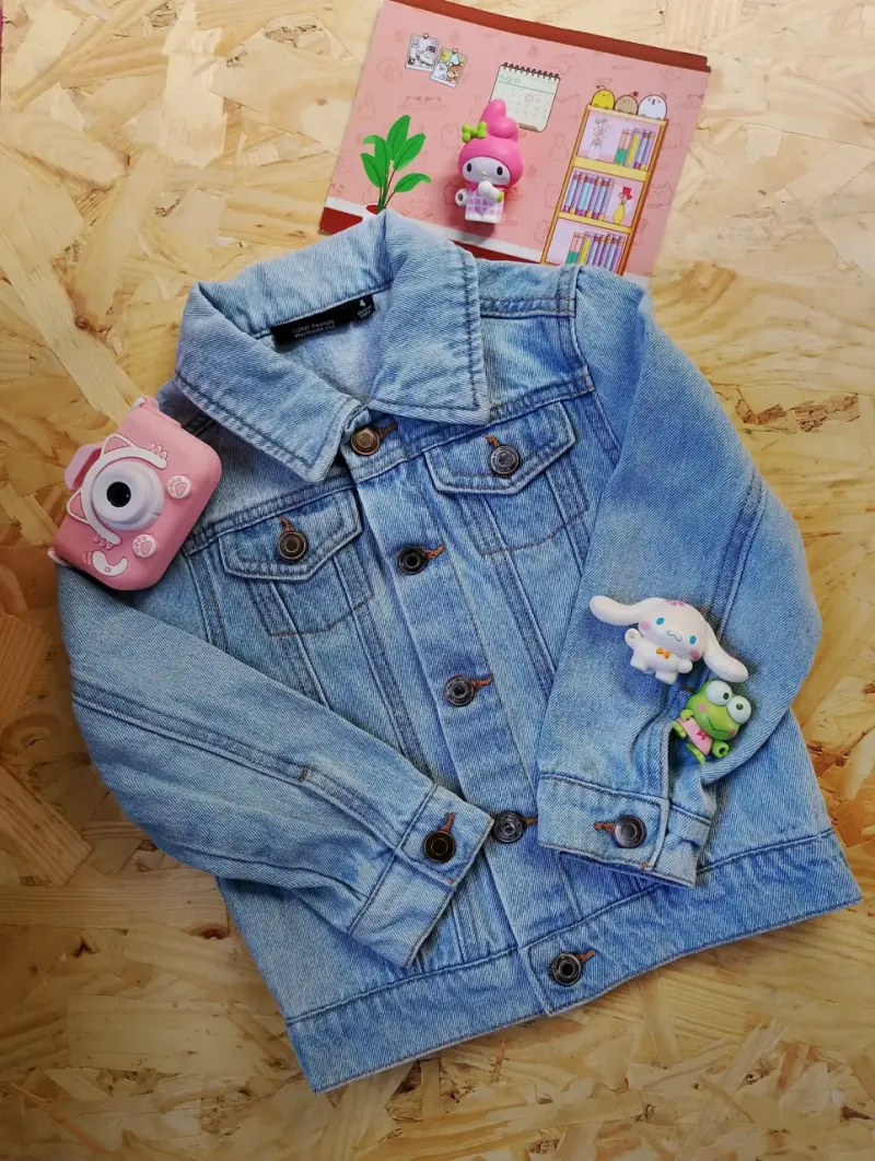 Chaqueta de mezclilla para niños azul claro