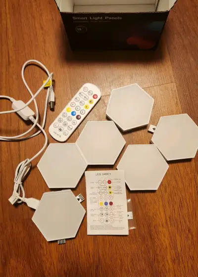 Paneles de luz LED hexagonales con control remoto - miniatura 1