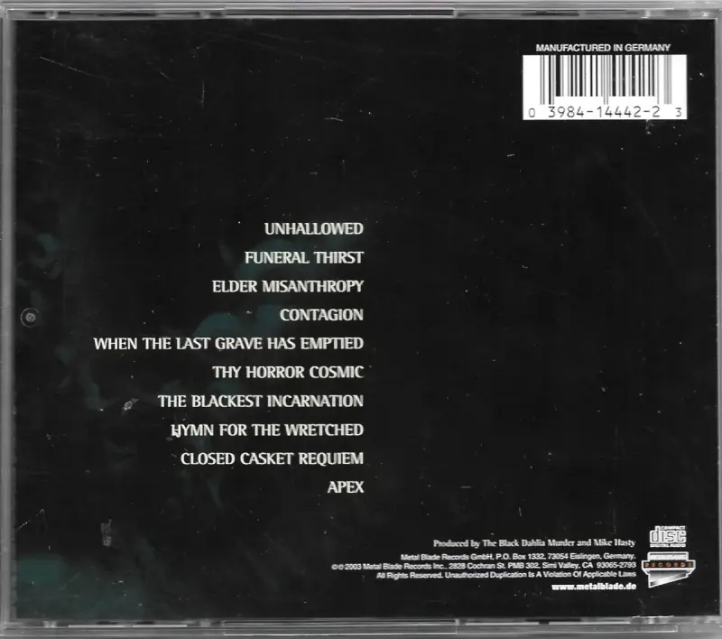 The Black Dahlia Murder – Unhallowed (CD) - 2