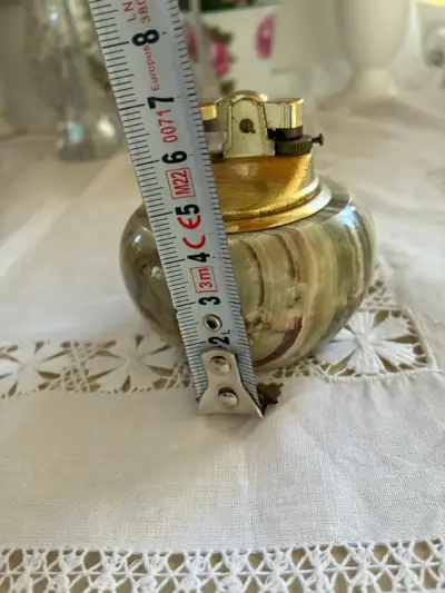 Encendedor de mesa vintage de ónix verde - miniatura 2