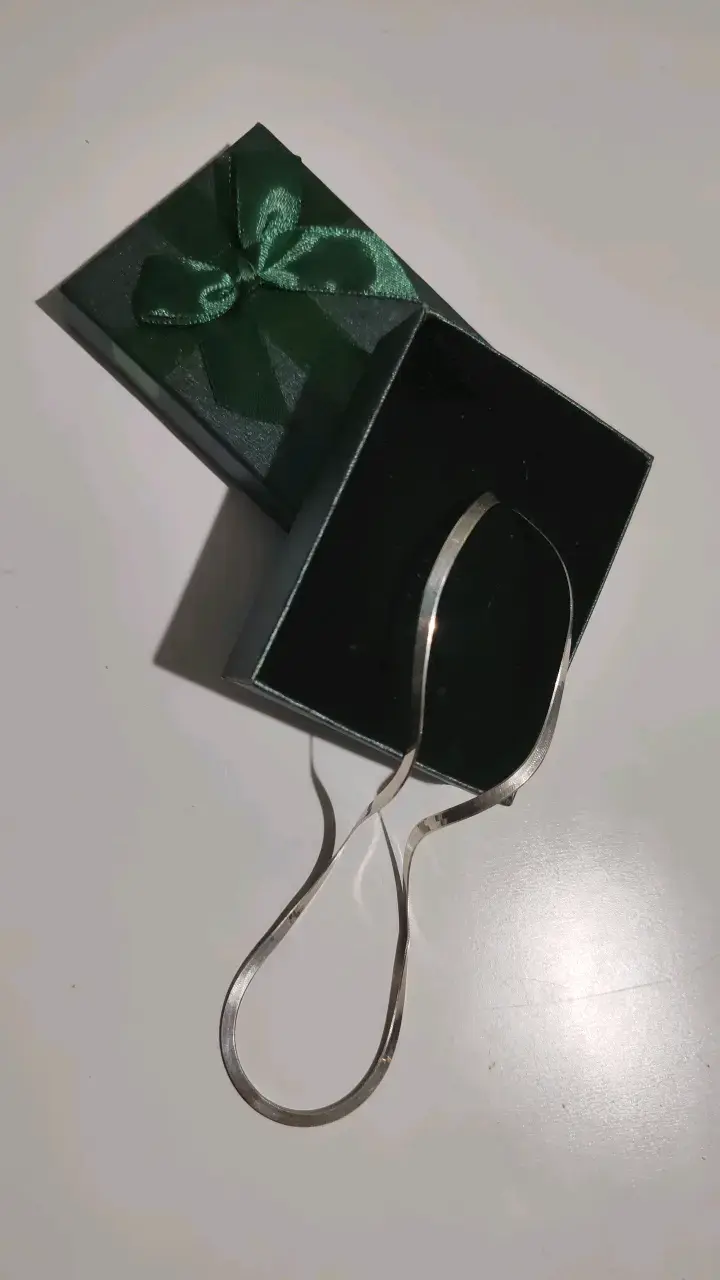 Collar de plata elegante con caja de regalo - 2